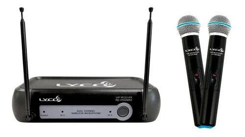 Microfone Sem Fio Duplo Lyco Vh02max-mm Bivolt C/nfe