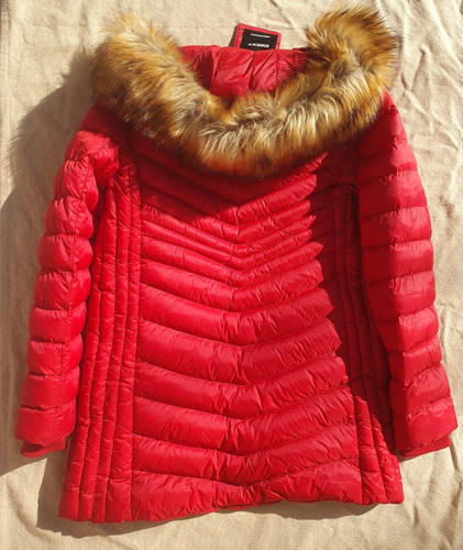 Campera Puffer Sweet Camperon Larga Capucha Piel Desmontable