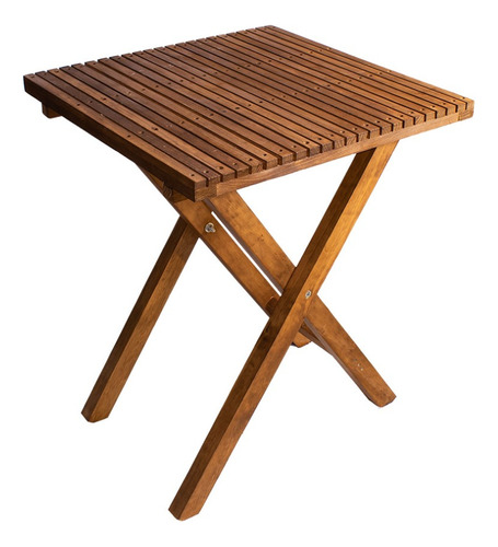 Mesa Plegable De Madera  Para Jardín  60x60