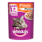 Alimento Whiskas Adultos Whiskas Gatos  Para Gato Adulto Todos Los Tamaños Sabor Fillets De Pavo En Sobre De 85 g