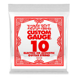 Cuerda .010 Ernie Ball Plain Steel Electrica 1010