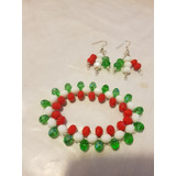 Conjunto De Aretes Y Pulsera.