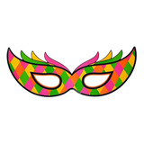 Máscara Carnaval Grande Colorida Decoração Carnaval 130x50cm