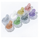 Polvo De Diamante De Cristal De Uñas-8 Colores