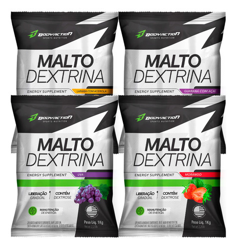 4x Maltodextrina Bodyaction Promoção Sensacional