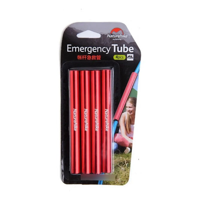 Tubo De Emergencia Para Varillas De Tiendas De Campaña 4 Pzs Rojo
