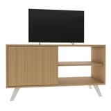 Mueble Mesa Rack Tv Nordico Escandinavo Puerta Estantes 1.20