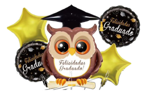 Set De 5 Globos Para Graduación Modelo A Elegir Graduaciones | MercadoLibre