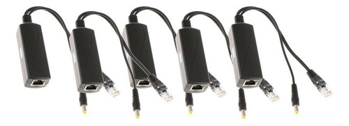 5pcs Ieee 802.3af Ethernet Poe Splitter/injector/conector