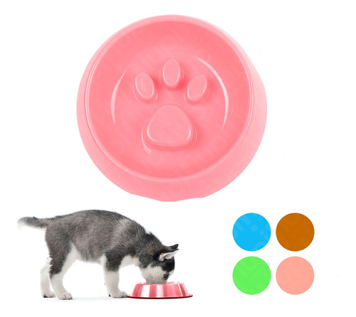 Comedero Huella Antireflujo Plato Perros Gatos 13cm