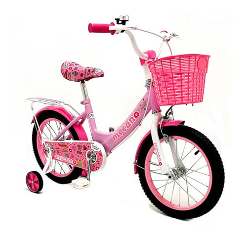 Bicicleta Paseo Femenina Love Lady R12 Frenos V-brakes Y Tambor Color Rosa Con Ruedas De Entrenamiento  