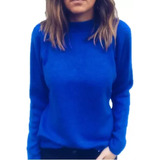 Invierno Chic Señora De Color Sólido Casual Jersey Blusa De