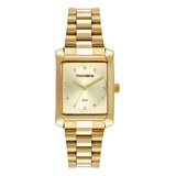 Relogio Mondaine Feminino Quadrado Dourado Social Luxo