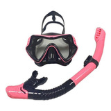 Set De Máscaras De Buceo Profesionales Pink G