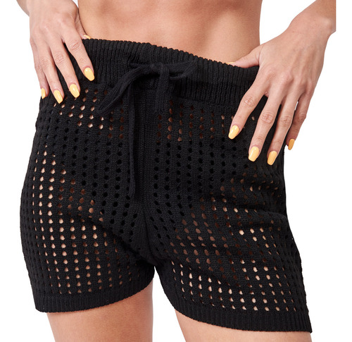 Short Crochet Shorcito Mujer Deportivo Playa Moda Tendencia
