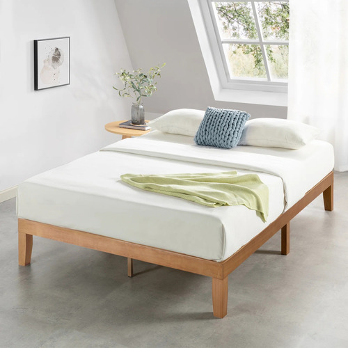 Cama En Madera Cedro Natural Sencilla Maciza Varios Colores