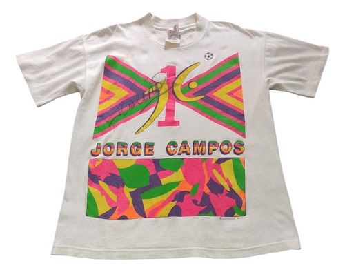 Playera Campos 90s Firmada Por Jorge Campos Surf 
