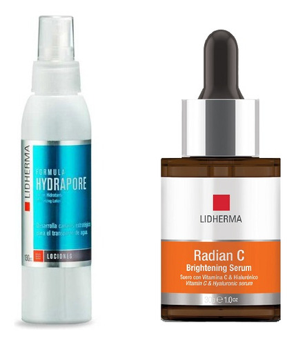 Radian C Brightening Serum Vit C+ Hydrapore Loción Lidherma 