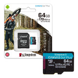 Tarjeta De Memoria Microsd 64gb Kingston Canvas Go Plus 4k