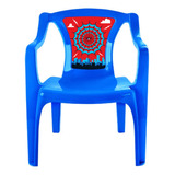 Cadeira Poltrona Infantil Azul Com Label