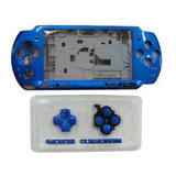 Carcasa Compatible Con Psp 3000 Azul Con Botones