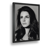 Quadro Emoldurado Poster Modelo Lana Del Rey Cantora A3