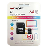 Tarjeta Memoria Microsd 64gb Clase 10 Hikvision C/adaptador