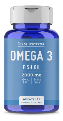 Omega 3 Fynutrition Aceite De Pescado 2000mg Cada 2 Cápsulas 360mg Epa Y 240mg Dha Frasco De 60 Un.