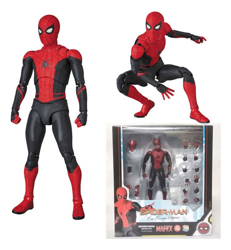 Spider-man Far From Home Mafex 113 Figura Modelo Juguete 