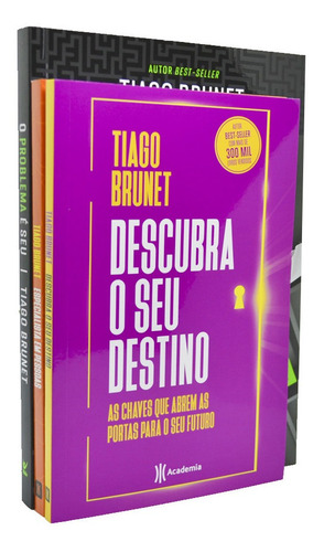 Combo Tiago Brunet 3 Livros Mais Vendidos