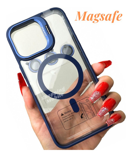 Capa Capinha Luxo Glass Magsafe C/ Proteção Lente P/ iPhone