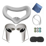 Kit Capa Facial Capinha Controle Grips Para Oculus Quest 2