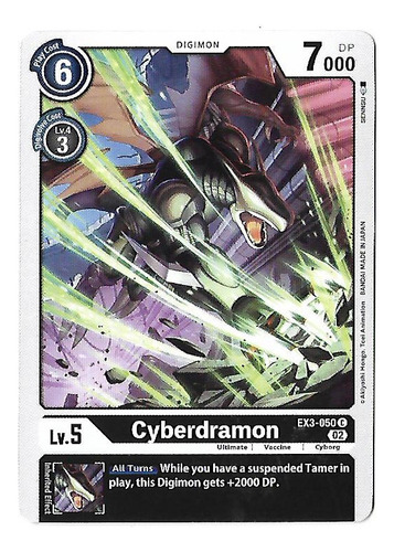 Digimon Ccg Cyberdramon - Common Ex3 Frete Incluso