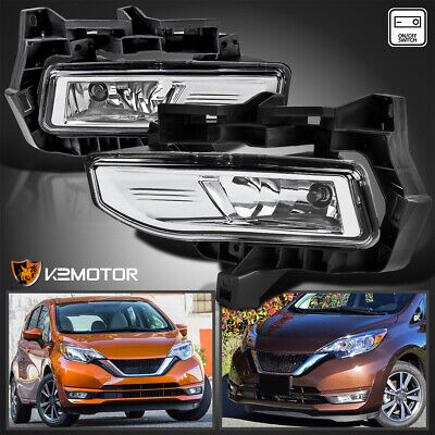 Fits 2017-2019 Versa Note Hatchback Clear Fog Lights Dri Zzf