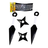 Kit Naruto - Duas Kunais Naruto + Duas Shurikens + Bandana