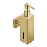 Dispenser De Jabon/shampoo De Pared Acero Dorado Cepillado