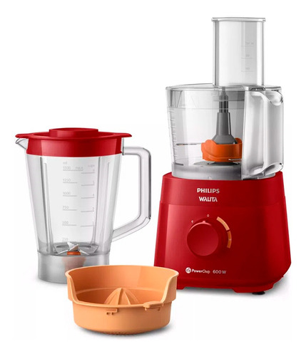 Multiprocessador Walita Ri7300 600w 2 Vel. + Pulsar Vermelho