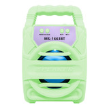 Parlante Ditron Ms1663bt Portátil Con Bluetooth  Verde 5v