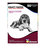 Papel Kraft 300grs Ecologico Imprimible Tamaño A4/50hojas