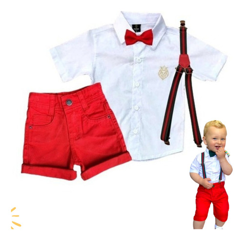 Conjunto Roupa De Natal Para Bebe Menino Comemoração Festas