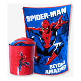 Kit Balde E Manta De Microfibra Spider-man Beyond Amazing 