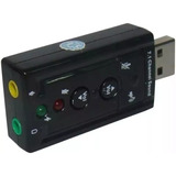 Placa De Som Usb 7.1 Adaptador D Audio Com P2 P3 Pc Notebook