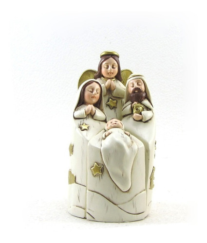 Pesebre Navidad Navideño 4 Piezas Nino Jesus Maria Jose 