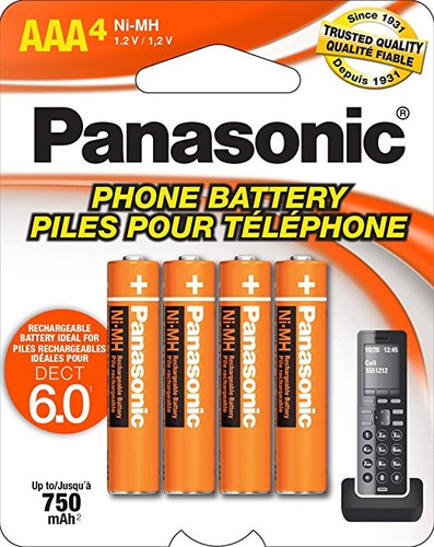 Baterías De Panasonic Aaa Nimh Recargables Para Teléfonos In