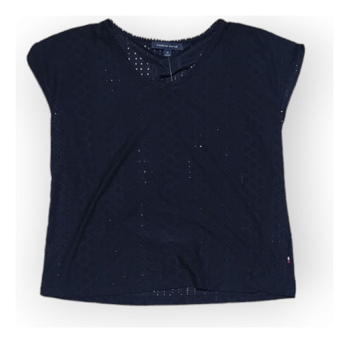 Blusa Tommy Hilfiger De Mujer Talla Mediana Azul De Encaje