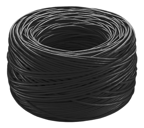 Cabo Lan Ftp Cat5e 4p Dupla Capa 100m Externo Preto Blindado