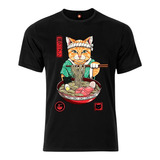 Remera Estampada Varios Diseños Orientalismo Gato Ramen
