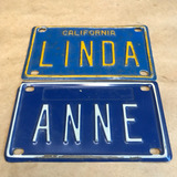 Mini Placa Decorativa Automotiva Anne Linda Antigo Usado