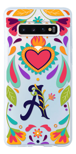 Funda Para Galaxy Corazón Diseño Mexicano Tu Letra Inicial