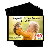 Marco Magnético De Fotos De 2.5 X 3.5, Negro 10 Piezas, Tama